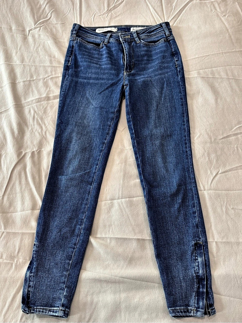 Anthropologie Pilcro High Rise Skinny Ankle Zip Jeans Size 27